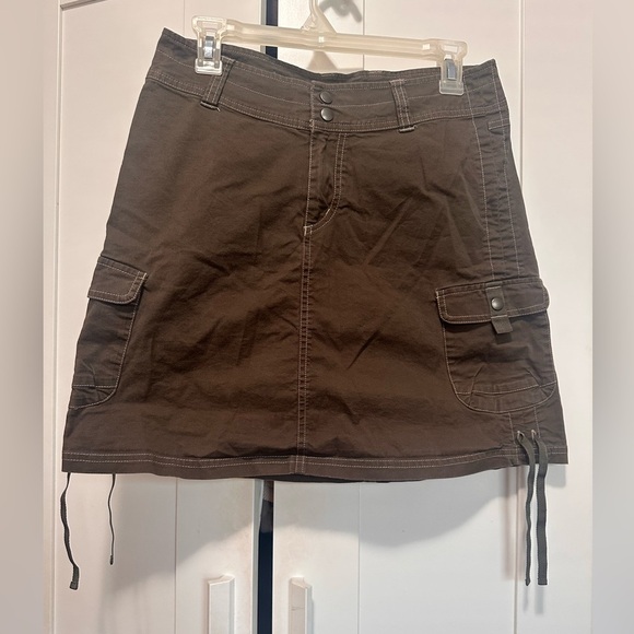 Kuhl Brown Cargo‎ Cotton Skirt with Pockets size 2 - Picture 2 of 7